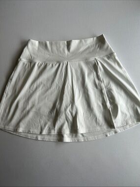 Women’s White Flared Skirt with Wide Waistband